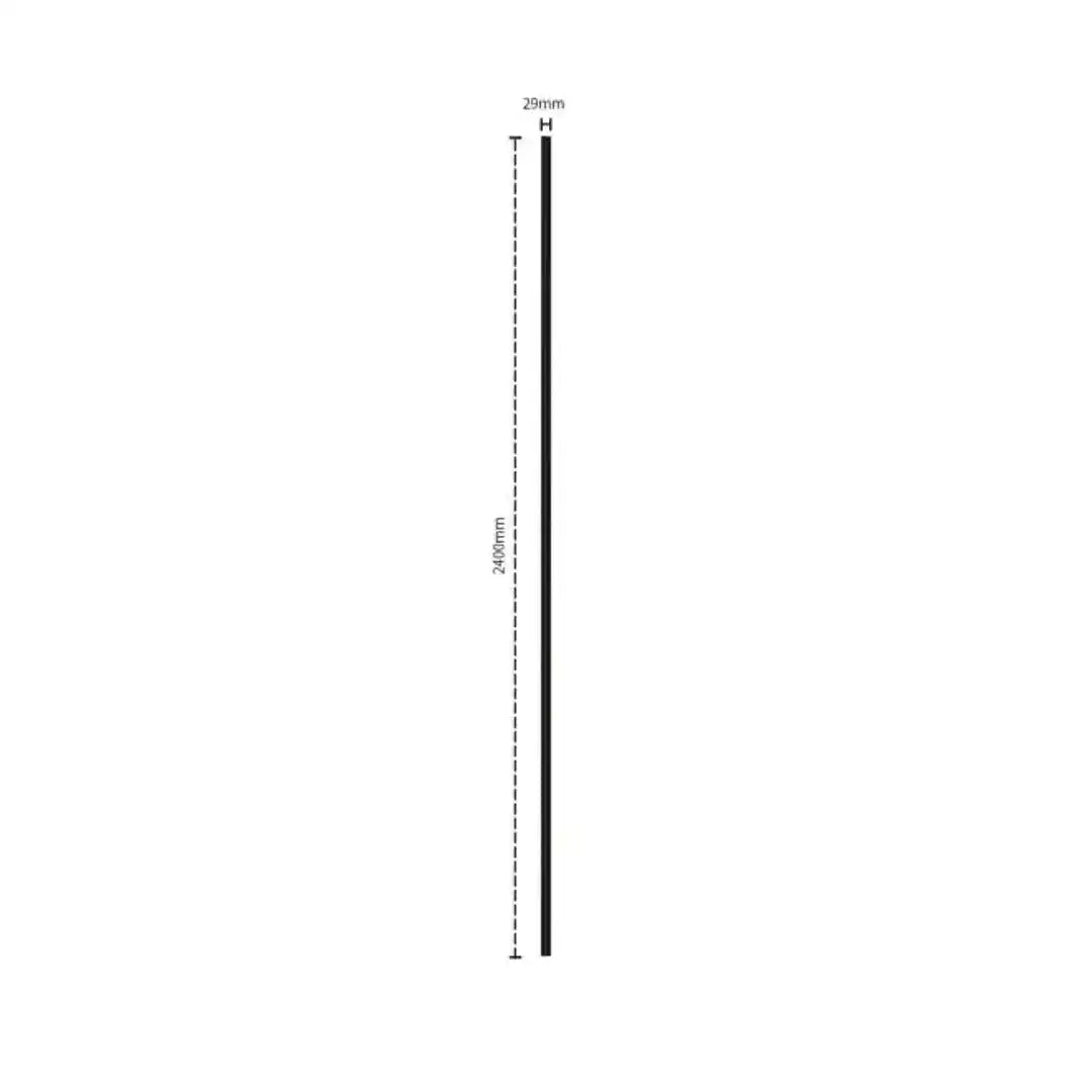 dark oak grooved wall panel end trim with dimensions
