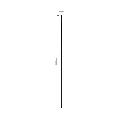 Residence Dark Oak and Black End Cap (Groove)