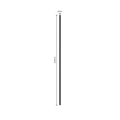 Residence Brushed Black End Cap (Groove)