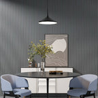 Waterproof polystyrene grey oak and black thin slatted wall panelling