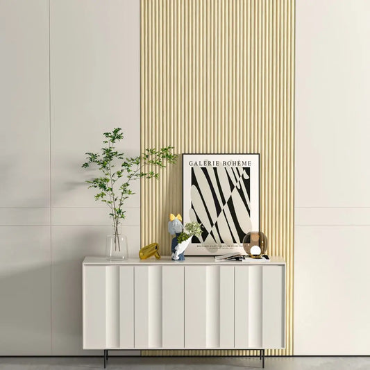 Arc Reeded Light Oak Waterproof Wall Panel
