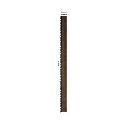 Arc Reeded Warm Oak Waterproof Wall Panel