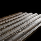 Waterproof polystyrene dark oak reeded wall panelling