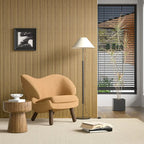 Waterproof polystyrene medium oak reeded wall panelling