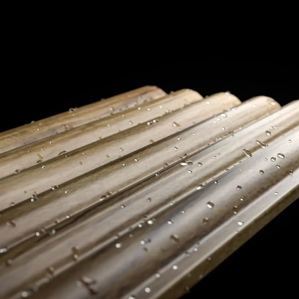 Waterproof polystyrene medium oak reeded wall panelling