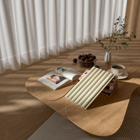 Arc Reeded Light Oak Waterproof Wall Panel Sample