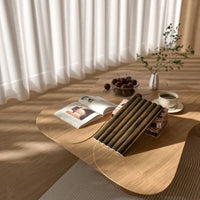 Arc Reeded Warm Oak Waterproof Wall Panel Sample - NUWALL UK