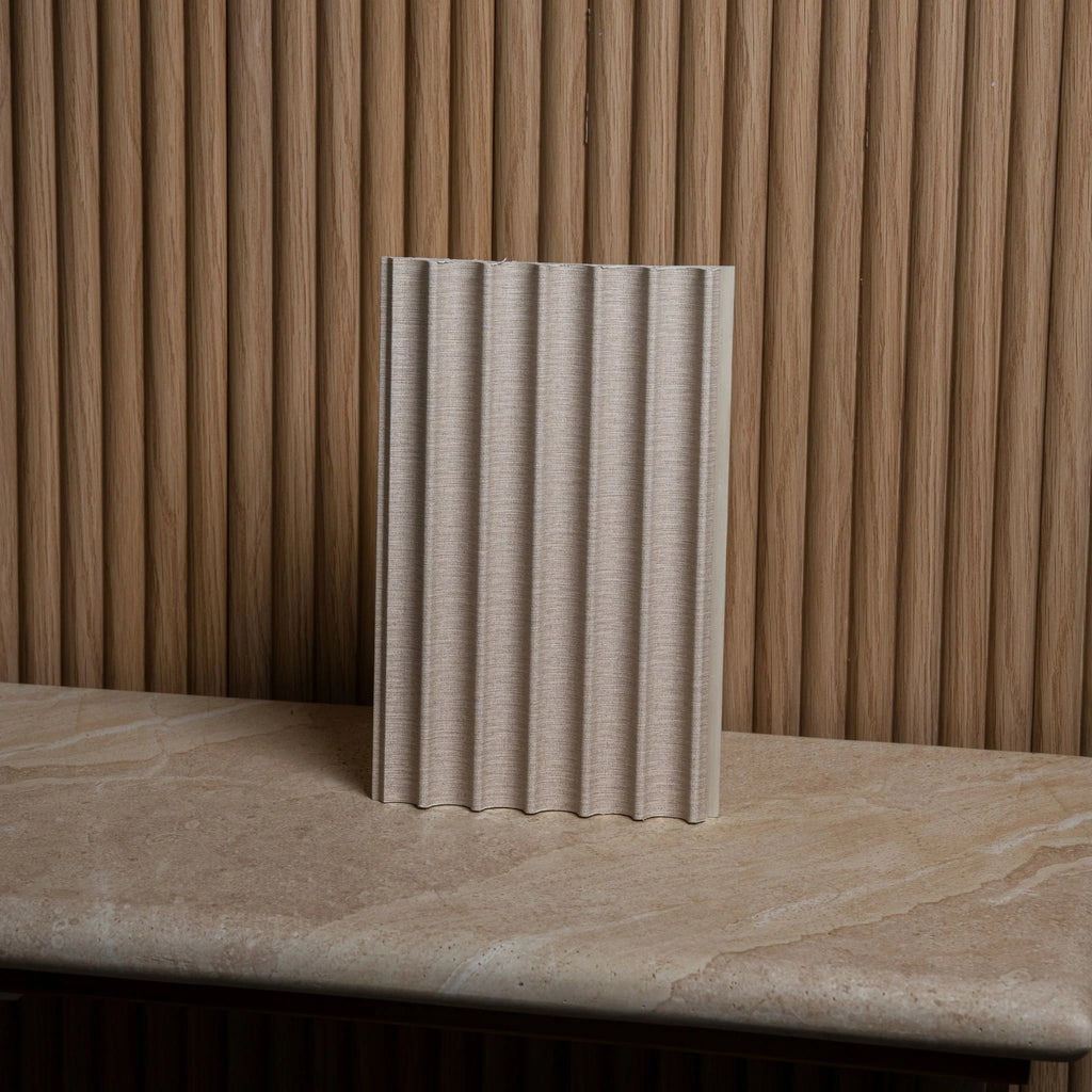 Oatmeal Linen Fluted Wall Panel - Single