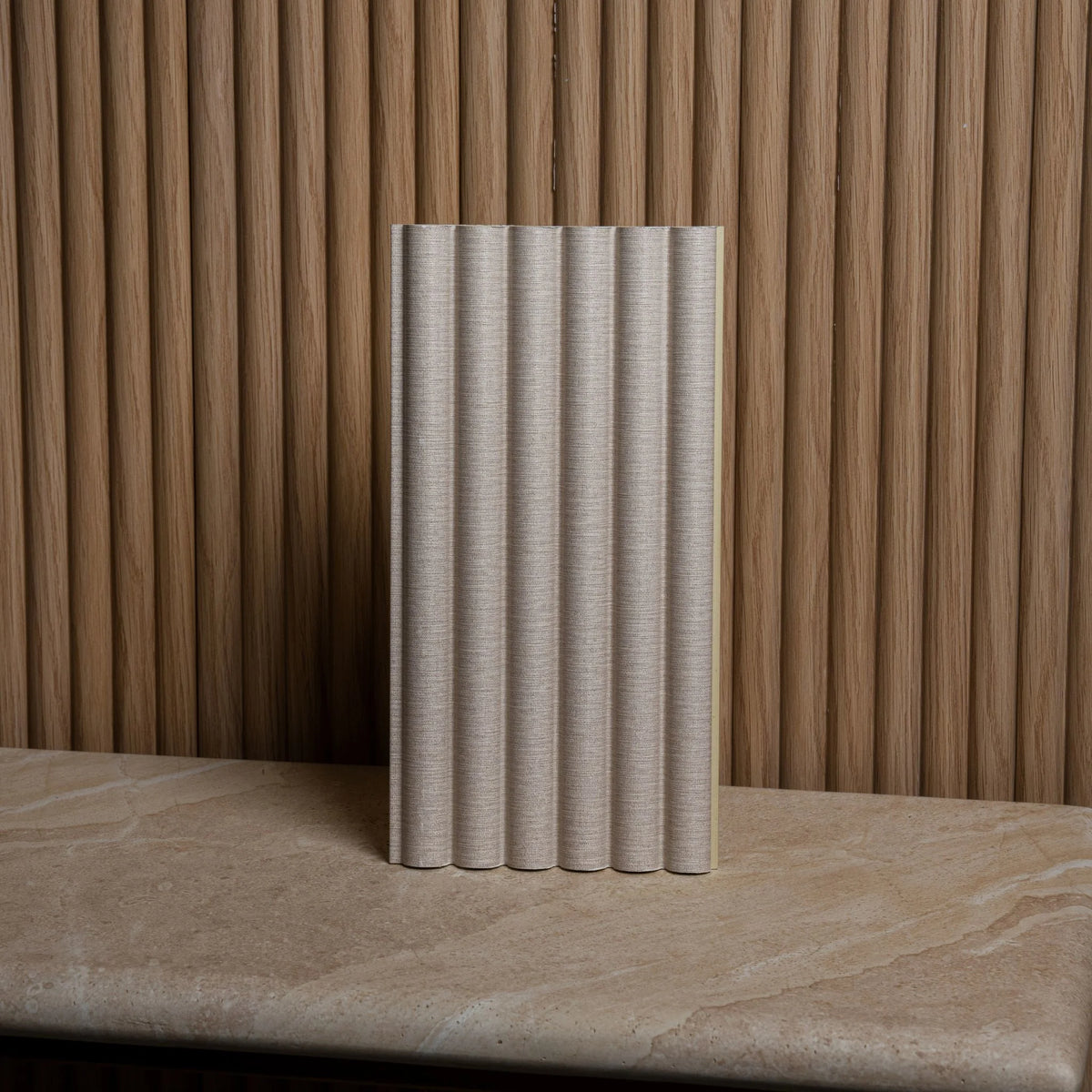 Oatmeal Linen Reeded Wall Panel