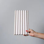 White Washed Travertine Fluted Wall Panel - Single