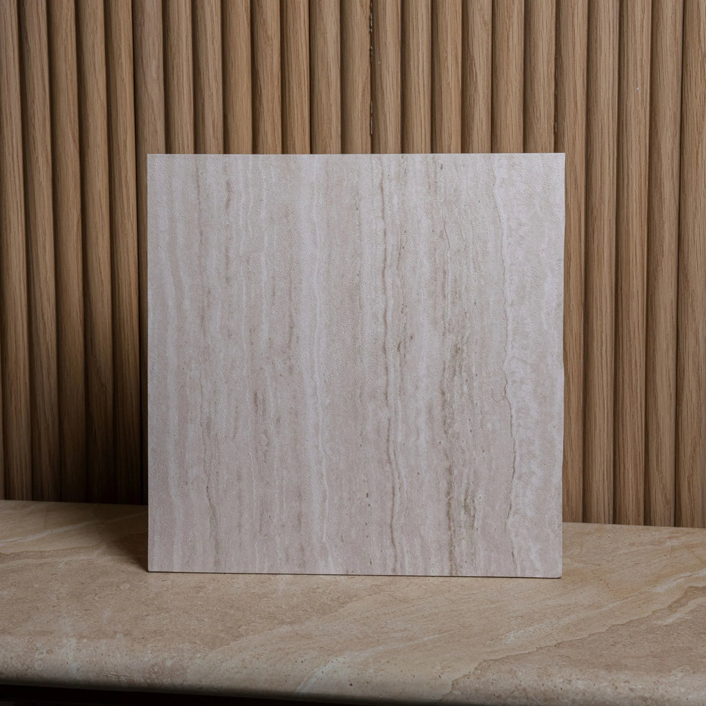 White Washed Travertine Flat Wall Panel