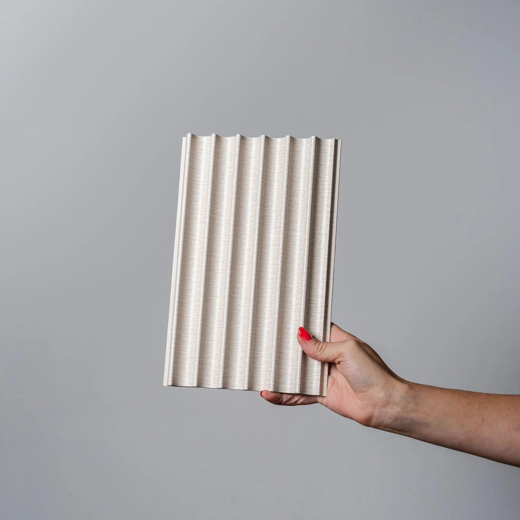 Oatmeal Linen Fluted Wall Panel - Single