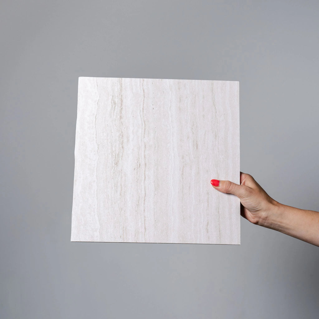 White Washed Travertine Flat Wall Panel