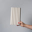 NU Wall Parchment Pearl Fluted Wall Panel in single design, showcasing textured, elegant wall paneling for modern interior decor.